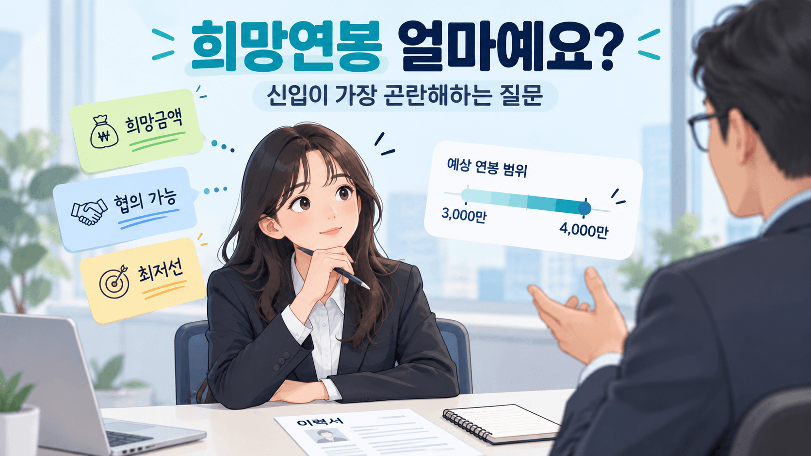 희망연봉이 얼마예요?
